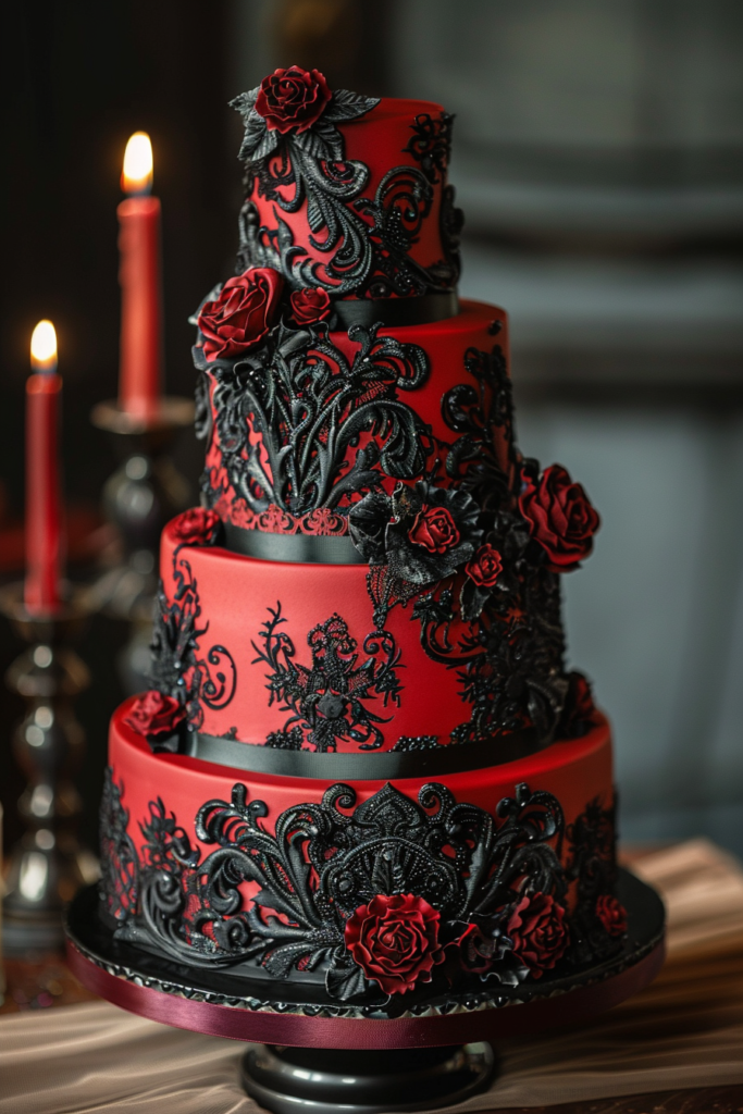 15 Gothic Wedding Cake Designs